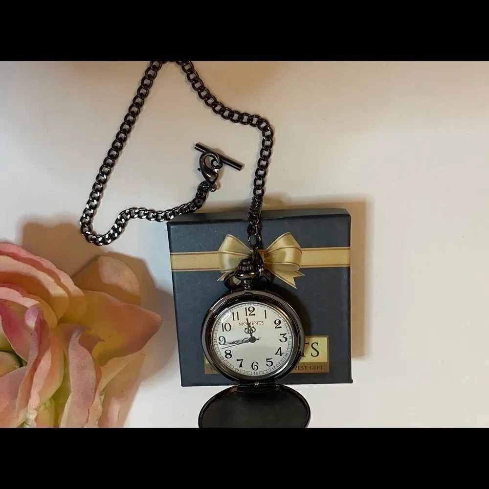 💥Unisex Pocket Watch with chain Engraved
